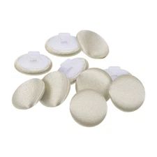 10pcs Fabric Cloth Covered Button 15mm Round Plastic Sewing Buttons, Yellow