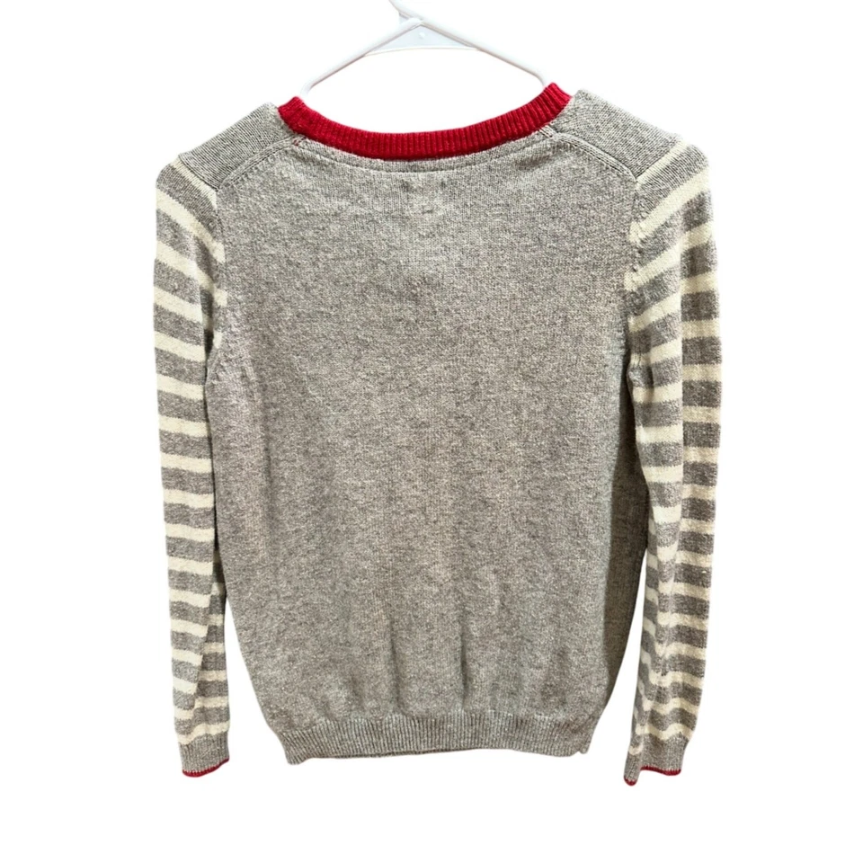 Suéter Mini Boden Muñeco de Nieve Mangas a Rayas Unisex Algodón Mezcla Lana Talla 11-12Y Foto 2 de 4