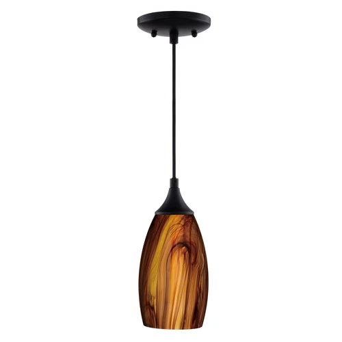 Vaxcel Lighting P0177 Milano 1 Light Mini Pendant - Bronze - Picture 5 of 10