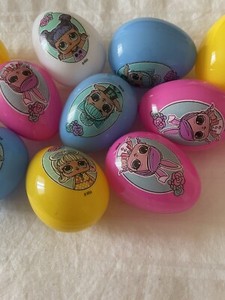 Set of 12 Plastic Easter Eggs, Multicolors 