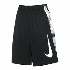 Nike Dry Boy's Dri-Fit Training Shorts Black/White Sz S 850454-010