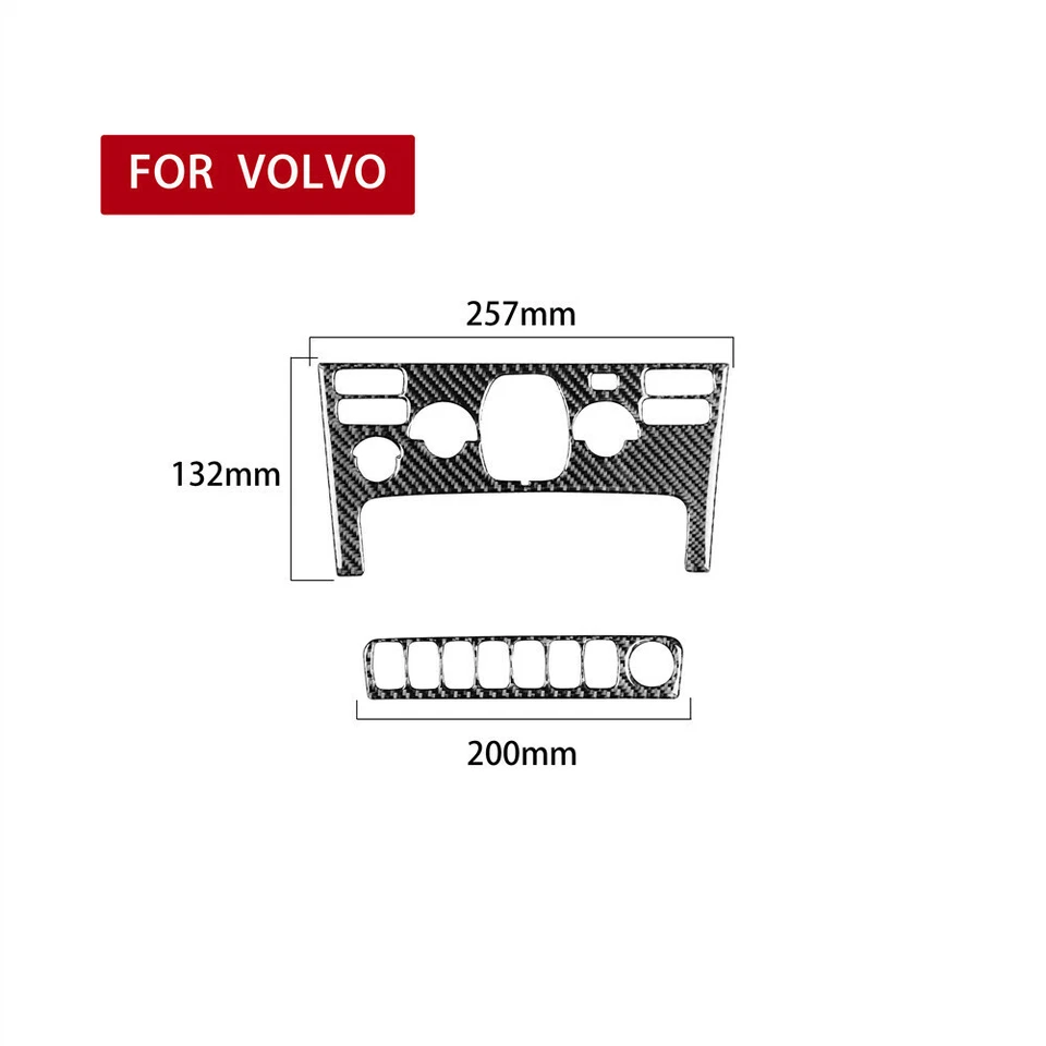 Cubierta de panel de fibra de carbono 2 piezas apta para Volvo XC90 2003-2014 Foto 3 de 4