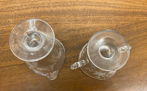 Fostoria Willowmere Rose Etched Sugar & Creamer - Picture 7 of 7