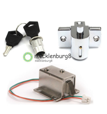 DC 12V 0.6A/350mA Aluminum Catch Push Lock S1203 Electric Solenoid Lock Assembly