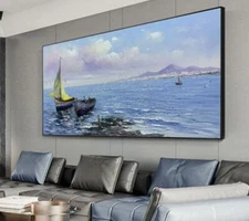 High Quality Hand Painted Modern Seascape Nautical Oil Painting Home Decoration