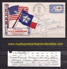 PRINCESS GRACE KELLY OF MONACO & Prince Rainier AUTOGRAPH on FDC =INCL. SHIPPING