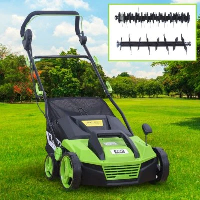 BRAST Scarificateur électrique 2en1 1600W 38cm sac 48l rouleau scarif + aérateur