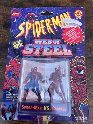 Vintage 1994 ToyBiz SPIDER-MAN Web Of Steel ''Spider-Man vs. Carnage'' Sealed OVP