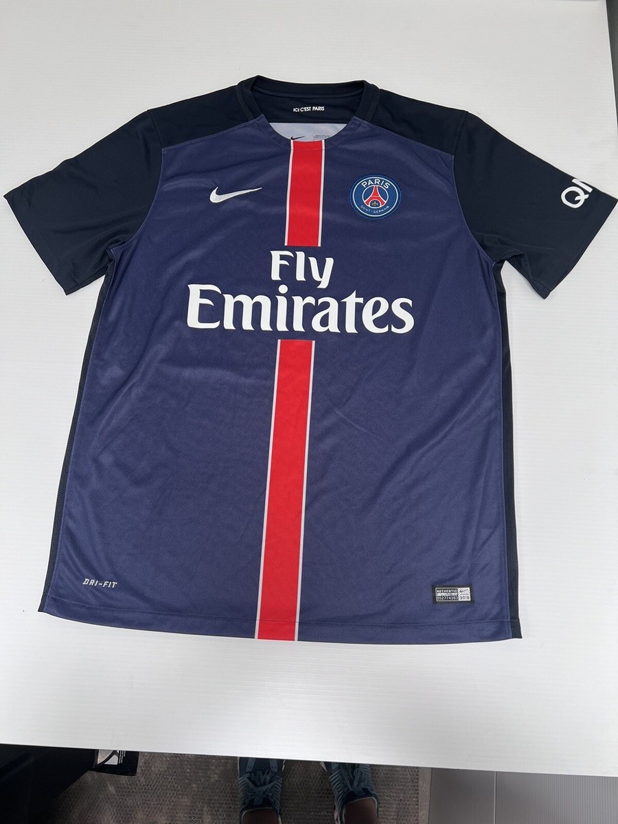 【XL】NIKE パリサンジェルマン 2015/2016シーズン ユニフォーム PARIS SAINT GERMAIN 2015 2016 HOME FOOTBALL SHIRT SOCCER JERSEY