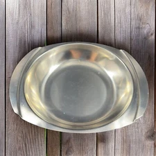 Denmark Selandia Stainless Steel 18/8 Tray Dish Bowl W Handles MCM Serving Dish