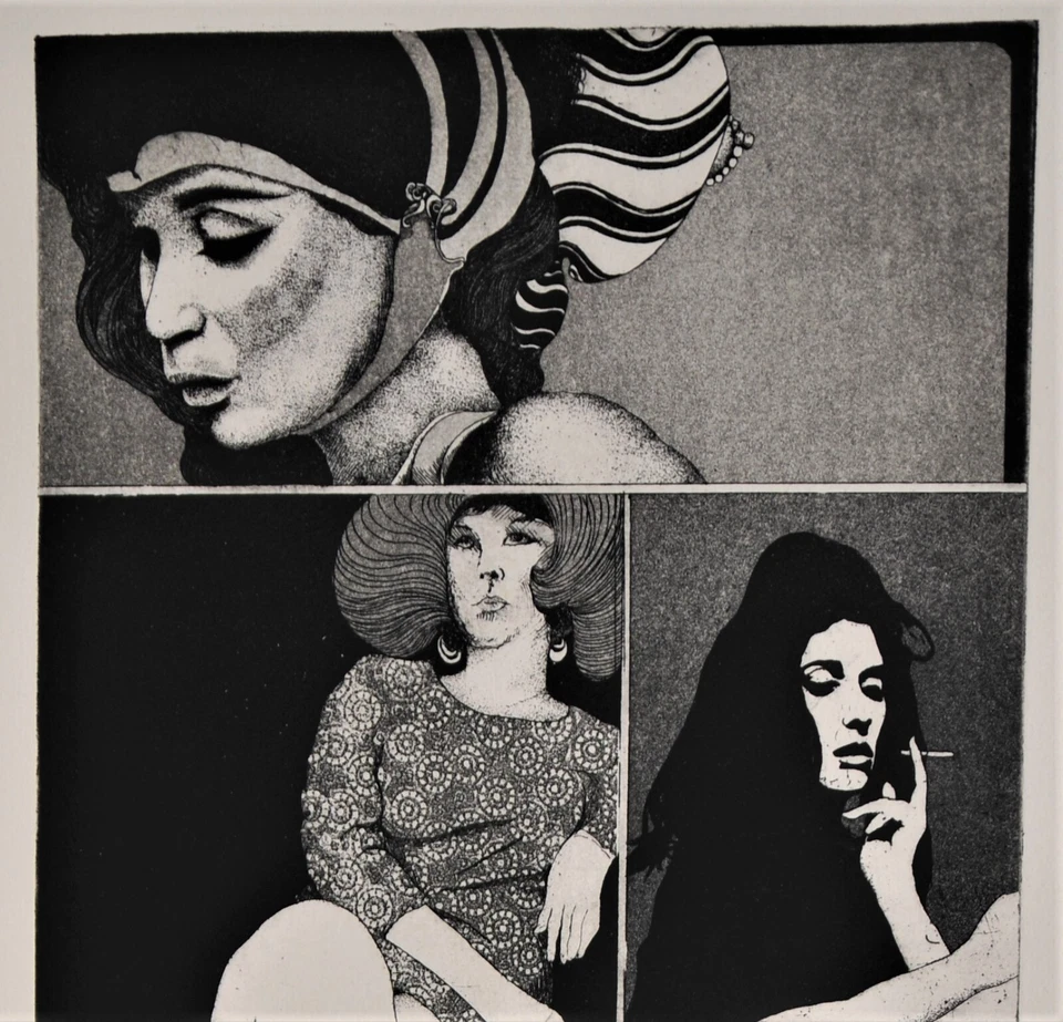 Klaus Böttger/Erwartung/Radierung - Aquatinta/1969/nur 40 Exemplare/handsigniert - Bild 4 von 4