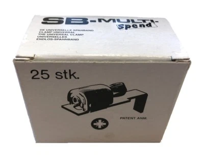 Cerraduras de sujeción SB-Multi, caja de 25 uds. para SB Multispend cinta sin fin acero inoxidable