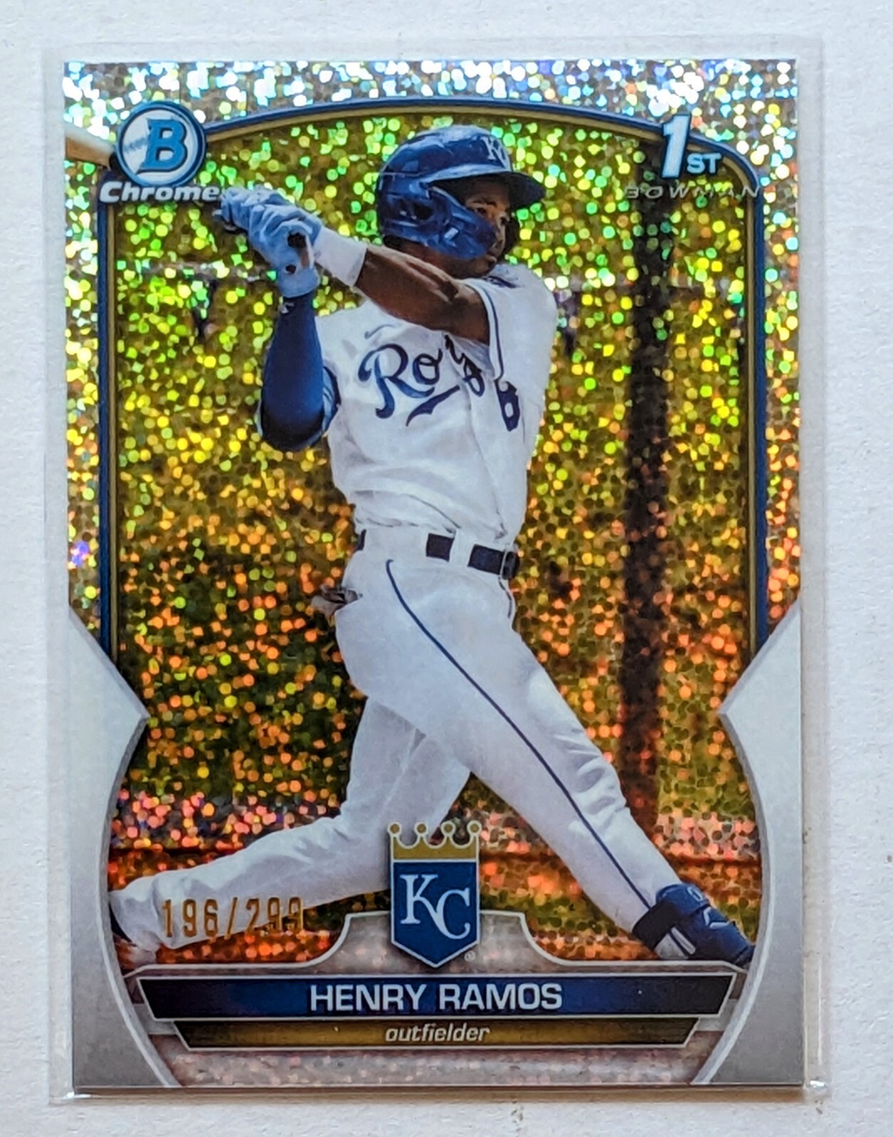 2023 Bowman Chrome Henry Ramos 1st Bowman Speckle Refractor /299 #BCP-96 Royals