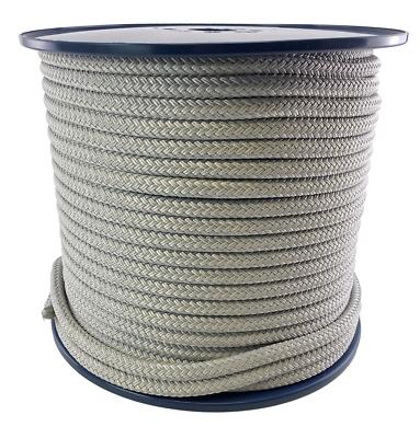 14 mm graues doppelt geflochtenes Polyesterseil x 100 Meter, Qualitäts-Docklines