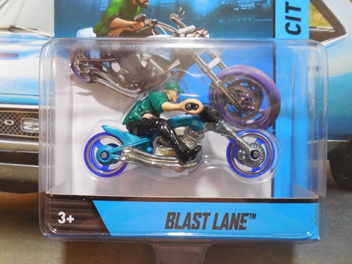 Hot Wheels Blast Lane LOT 4 MOTORCYCLE CLASSICS CITY MOTOR CYCLES HARLEY FREE SH - Picture 3 of 10