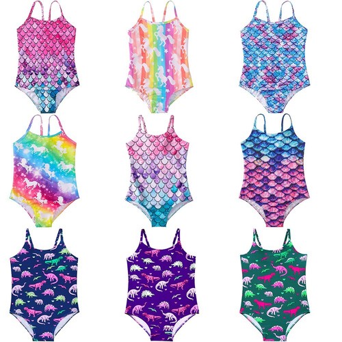 Kinder Mädchen Bademode Badeanzug Einteiler Bikini Badeanzug Beachwear 2-8 Jahre