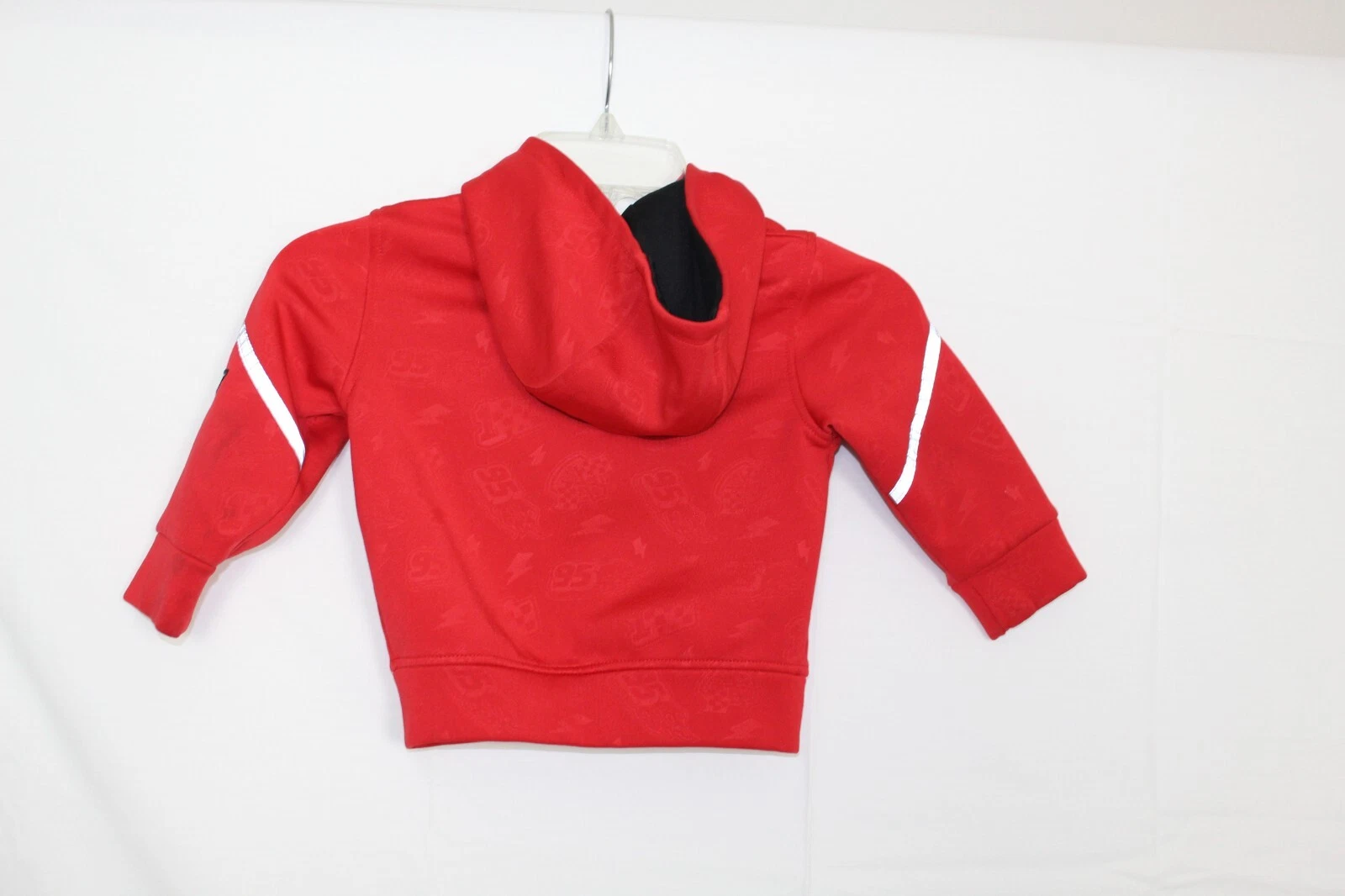 ALEXANDER MCQUEEN Felpa con cappuccio e zip Disney Pixar Cars Saetta McQueen #95 rossa taglia 2 bambino