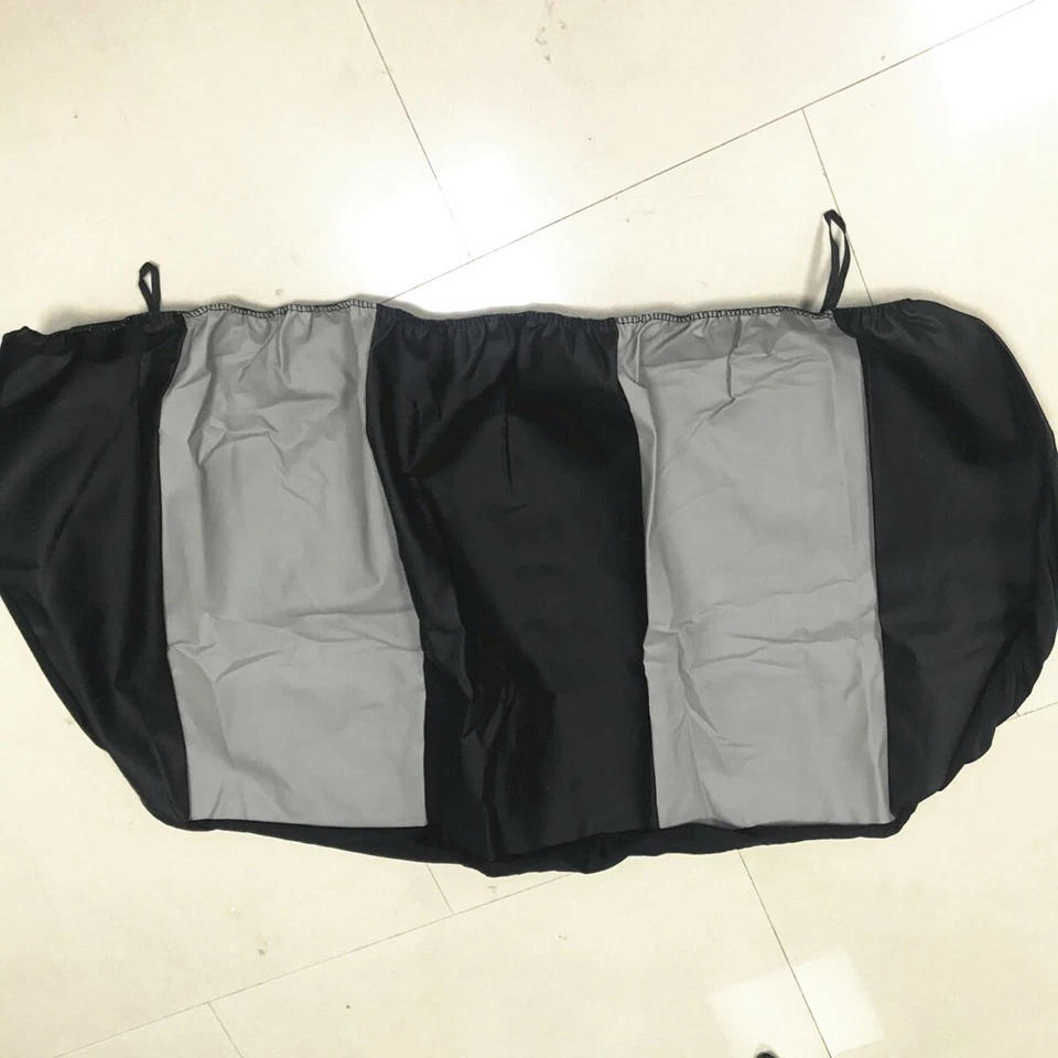  Juego completo de 9 piezas de protector de funda de asiento de coche + cojín delantero y trasero interior de cuero PU Foto 3 de 4