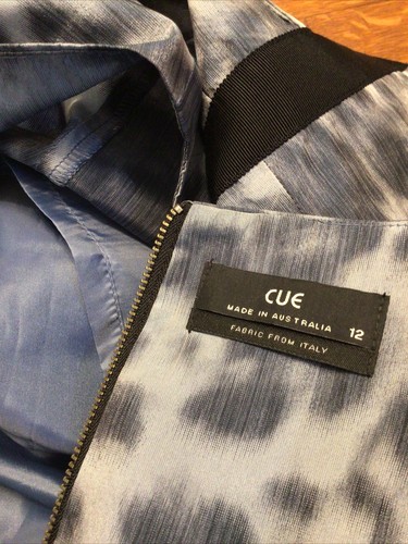 CUE Dress size 12 / CUE 12 blues, black trim (#148) - Picture 10 of 12