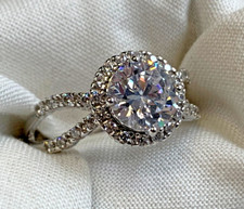 Sterling Silver Ring 3.42g Fine Jewelry Size 7 Band Round Clear Stone Prong