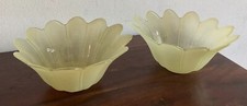 Fantastic Pair Of Vintage Pale Yellow Glass Bowls