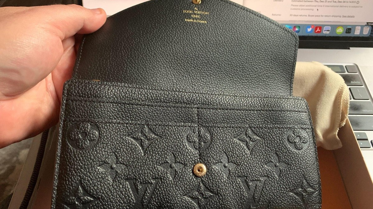 Louis Vuitton Sarah Wallet Monogram Empreinte 2016 Noir M61182 for