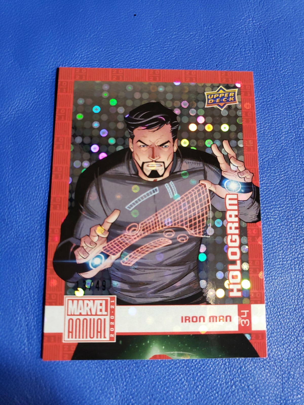 2020-21 Upper Deck Marvel Annual Foil Hologram #34 Iron Man 13/49