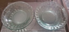Glass Coca Cola Embossed Cereal Soup Bowls 7-3/8" Set Of 2