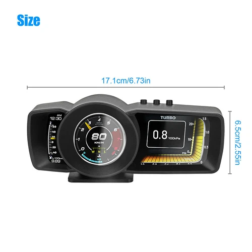 3.5'' 3 LCD Screen OBD2 GPS Smart Car Speedometer HUD Gauge Head Up Display RPM - Bild 6 von 11