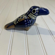 -Juanito-Mexican Pottery Folk Art Bird Figure Hand Painted Approx. 7”x4”