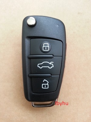 3 Tasten Fernbedienung Flip Auto Schlüsselanhänger Etui Abdeckung Schale für Audi A3 TT 