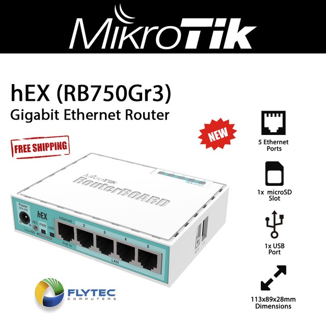 MikroTik Hex RB750GR3 5 port Ethernet Gigabit Router For Sale Online EBay