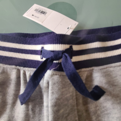 Janie & Jack Soft Fleece Jogger Gray/Stripe Trim Pockets Pull On Size 7 NWT - Picture 2 of 8