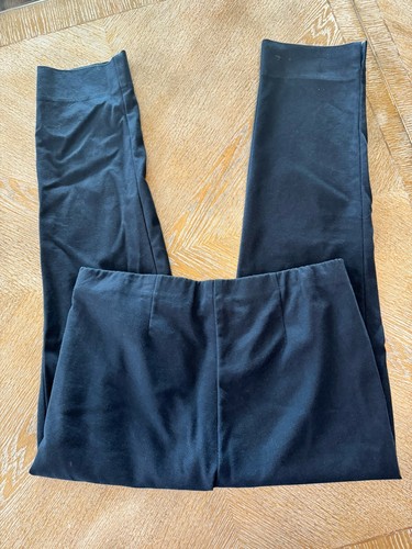 J Jill Essential Cotton Pants Navy Blue Sz 10 Waist 34” Inseam28” Zip Pockets - Picture 6 of 7