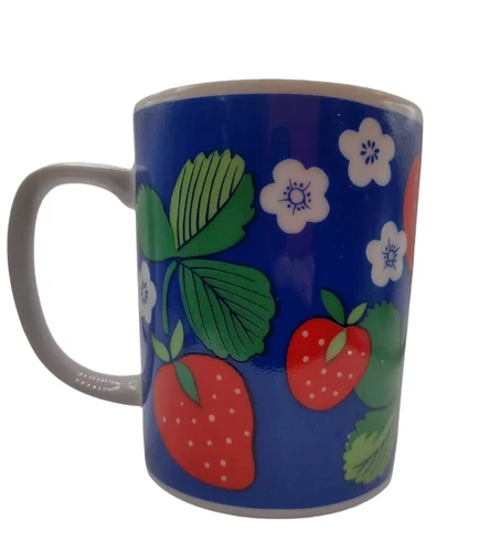 Vintage Fitz & Floyd Strawberry Coffee Mug Tea Cup Variations 1981 Japan 3.5"