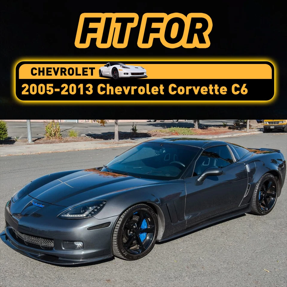 Luzes indicadoras laterais dianteiras e traseiras transparentes para Chevrolet Corvette C6 2005-2013 4 peças Y - Imagem 4 de 4