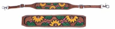 Western Horse Saddle Sunflower Design Wither Strap to hold up the Breast Collar