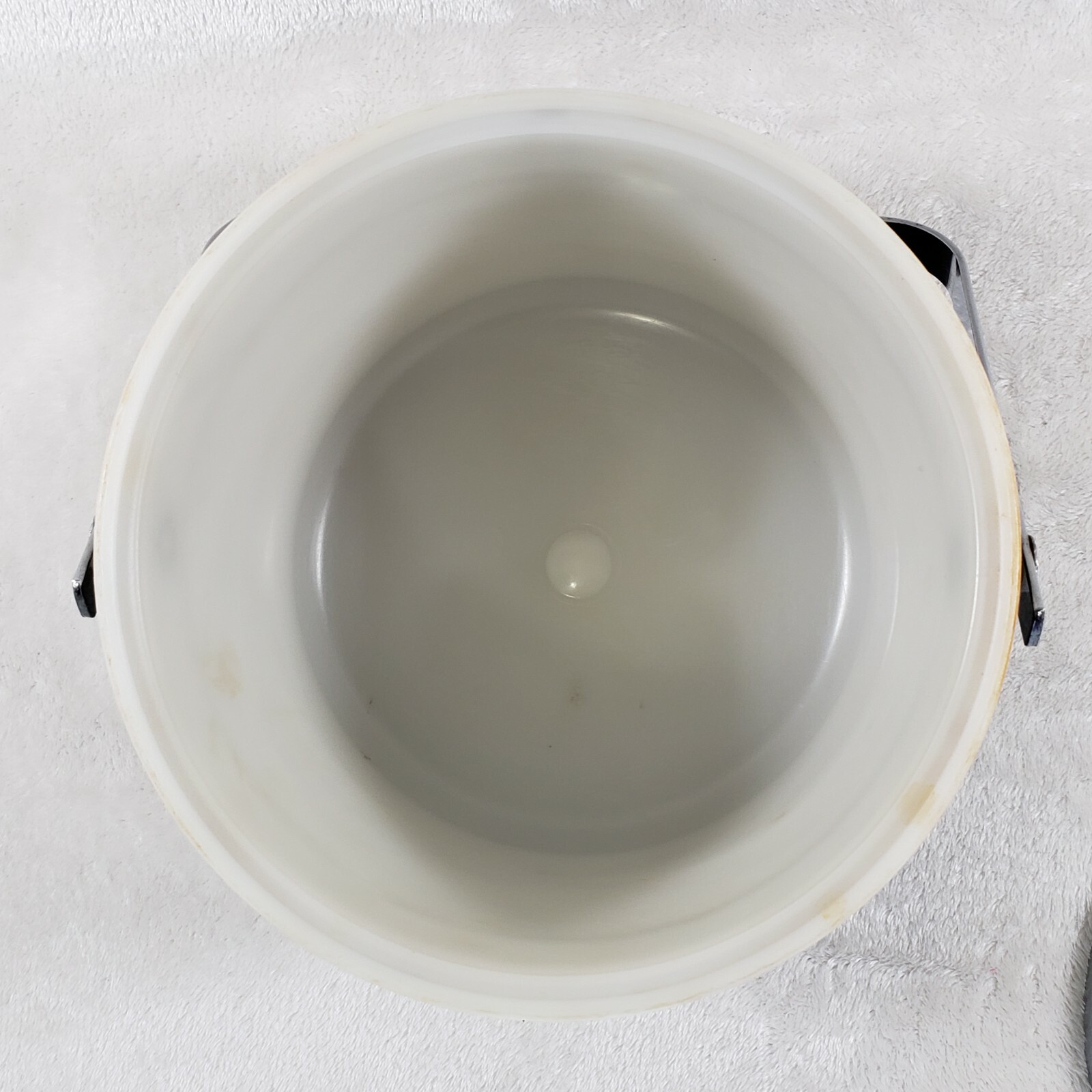 Vintage Retro Black Faux Leather Alligator Ice Bucket Chrome Lid by Atapco