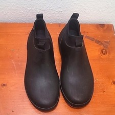 Staheekum Rain Boots Women's 9 Black Rubber Neoprene Ankle Garden Waterproof