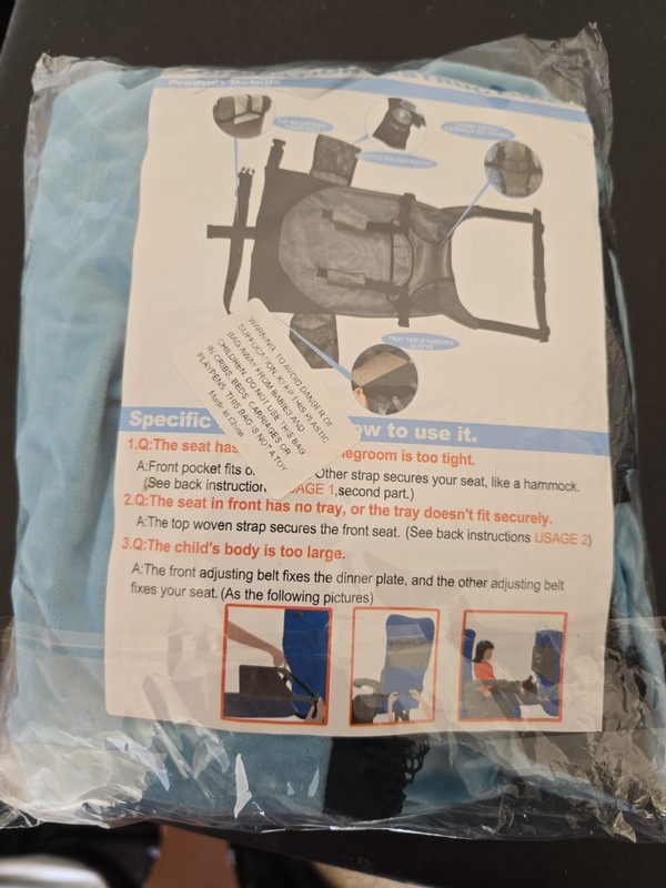 Airplane Baby Cradle For Comfort During Flights, New, Baby Blue