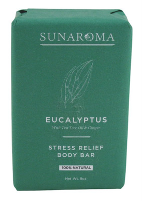Soap Bar Eucalyptus Tea Tree + Ginger 8 Ounce (Pack of 6)