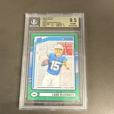 2024 Donruss Ladd McConkey #328 Green Press Proof Rated Rookie BGS 9.5