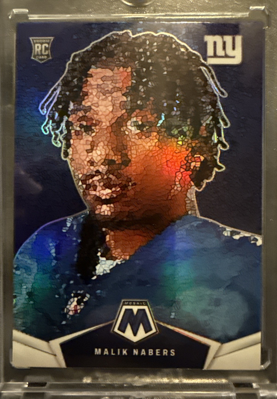 2024 Panini Mosaic Malik Nabers RC Micro Mosaic Giants Rookie SP Case Hit