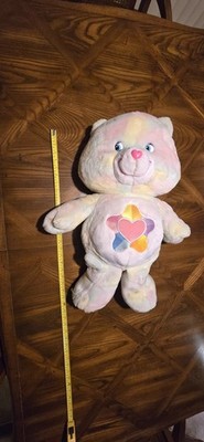 VINTAGE CareBears  Heart Bear Plush Jumbo Large Collectors Doll Rainbow 25  2005