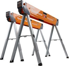 Speedhorse Sawhorses 2 Pack 1500lbs Each Heavy Duty Instant Setup Folding