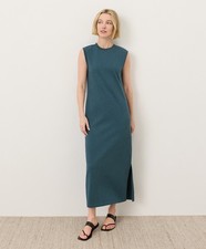 Pact Organic Soft-Slub Essential Easy Muscle Tee Maxi Dress NO IMPORT FEES