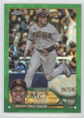2023 Topps Chrome Logofractor Edition Green Refractor 76/99 Manny Machado 14sd