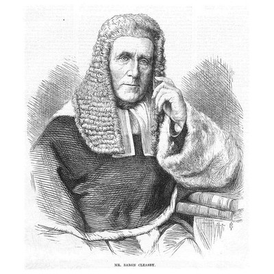Sir Anthony Cleasby, British Judge and QC - Antique Print 1869