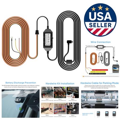 A129 & A119 V3 Hardwire Cable - 13.1ft, Low Voltage Protection for Dash Cameras