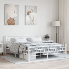 Bettgestell Bett Metallbett Schlafzimmerbett Doppelbett mehrere Auswahl vidaXL